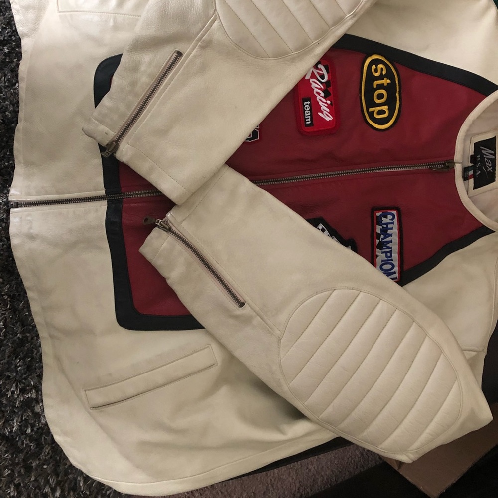 Leather Motorcycle Jacket - Picture 2 of 6